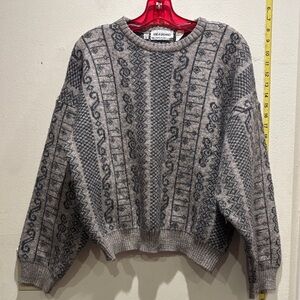 IDEA UOMO vintage Black and Gray Geometric Sweater
